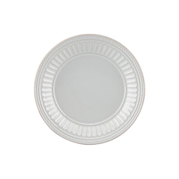 French Perle Groove Dove Grey™ Dessert Plate