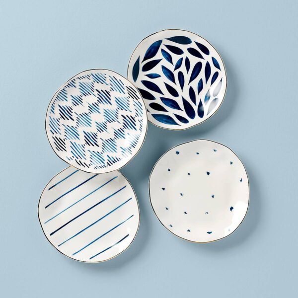 Blue Bay 4-Piece Tidbit Plate Set