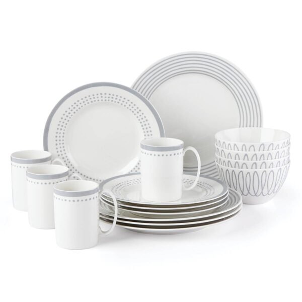 Charlotte Street East 16-Pc Dinnerware Set, Slate