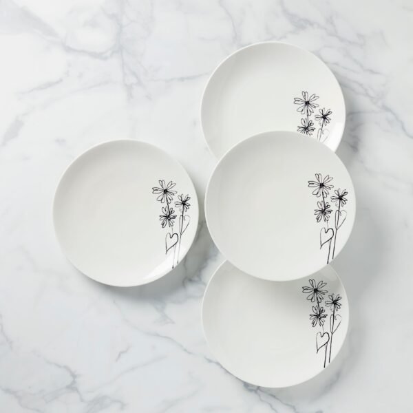 Garden Doodle Dinner Plate, S/4