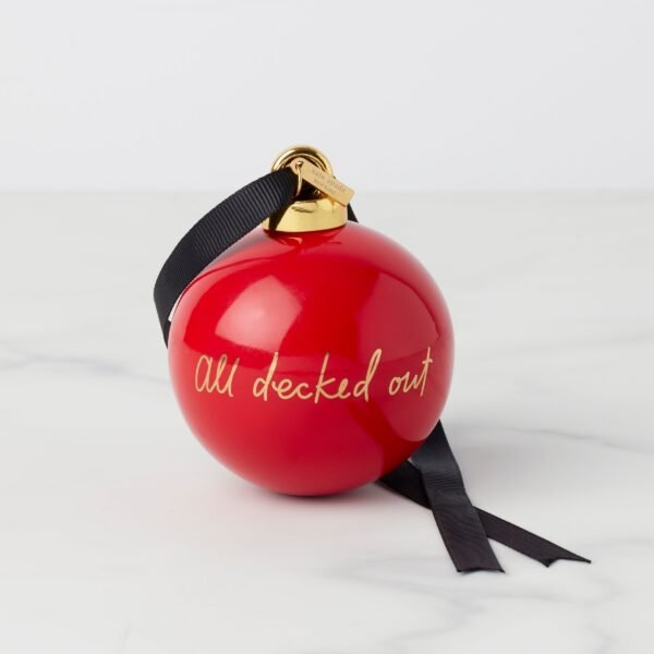 Decked Out Red Ball Ornament