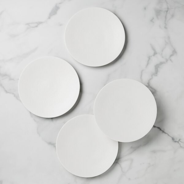 LX Collective White Accent Plates, Set of 4