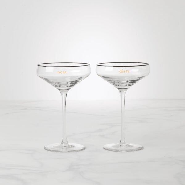 Cheers To Us Dirty & Neat Martini Glasses